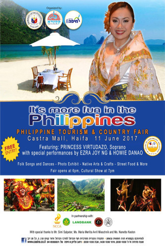 Tourism & Country Fair to showcase the best of the Philippines in Haifa's Castra Mall